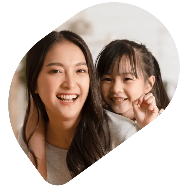 A mother and daughter